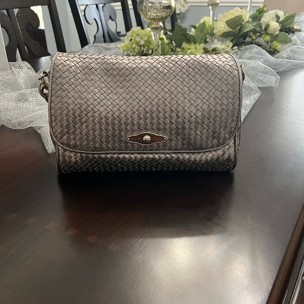 Elliott Lucca champagne color new hand bag.
